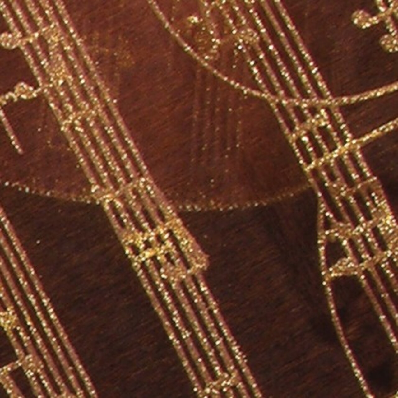 The Ribbon People Sheer Amber and Gold Mozart Musical Notes Wired Craft Ribbon 6" x 27 Yards